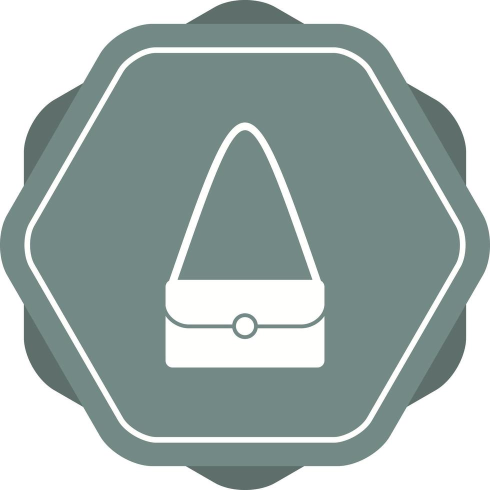 Unique Shoulder Bag Vector Glyph Icon