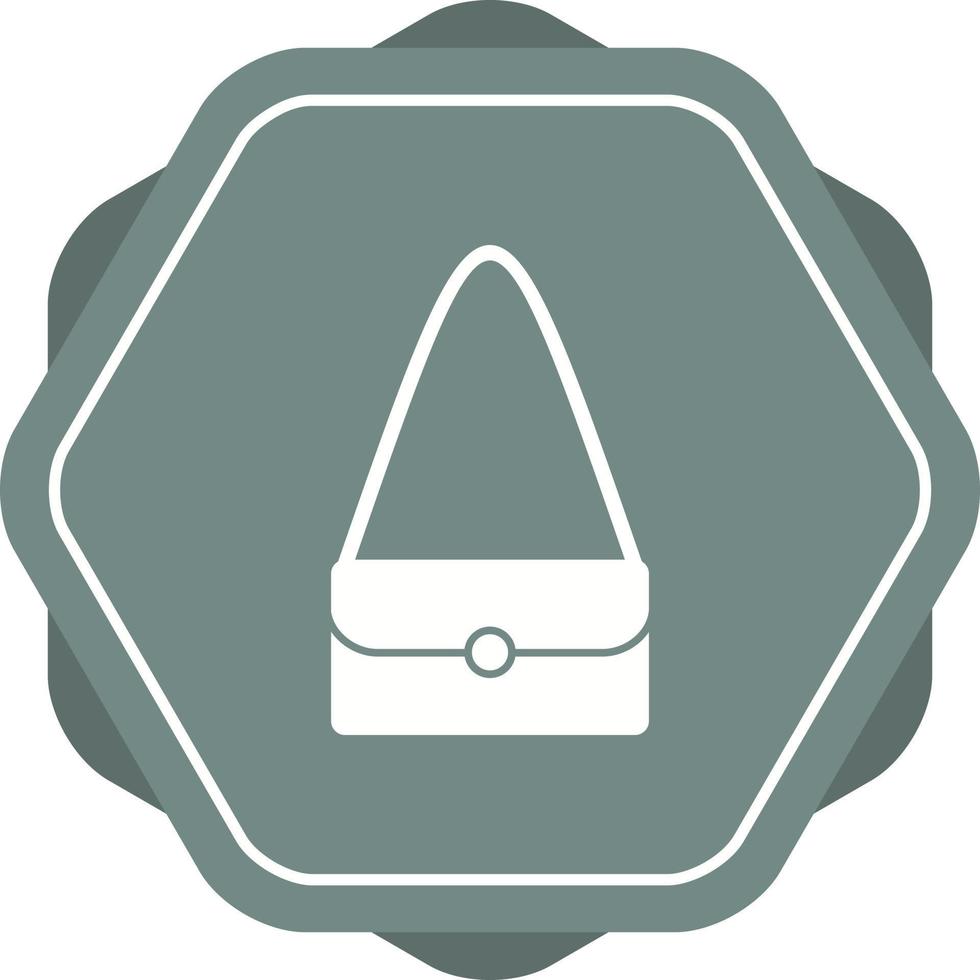 Unique Shoulder Bag Vector Glyph Icon