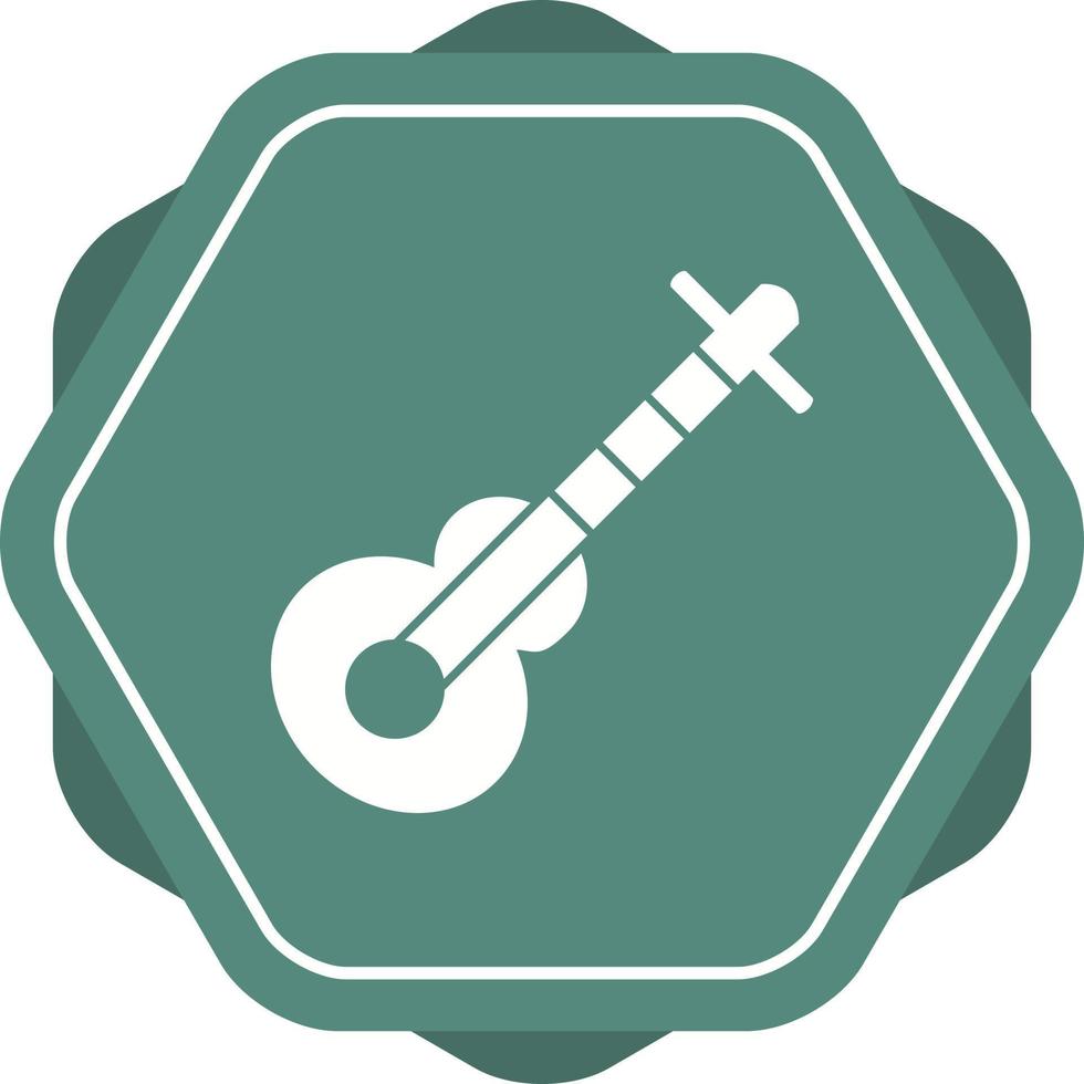 icono de glifo de vector de guitarra único