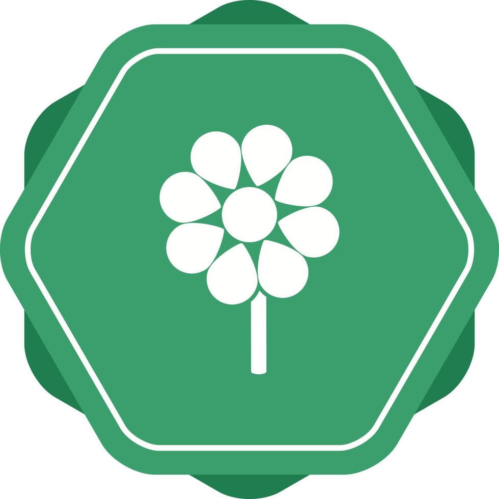 Unique Flower Vector Glyph Icon