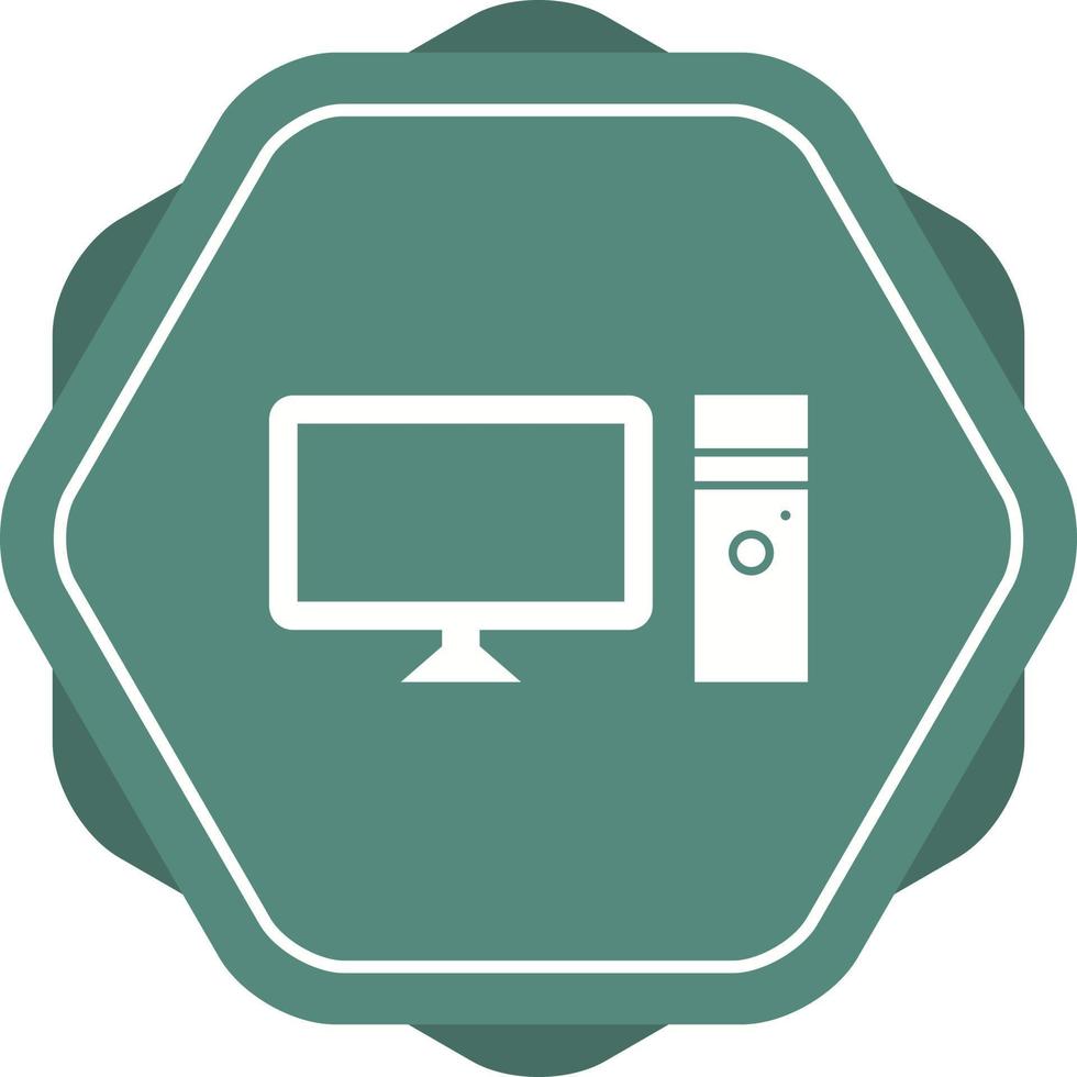 Unique Computer Glyph Vector Icon