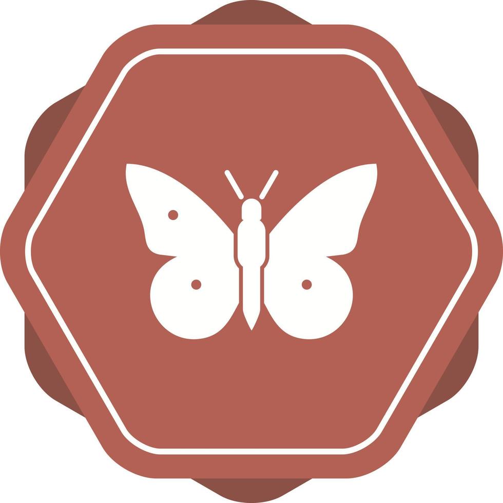 Unique Butterfly Glyph Vector Icon