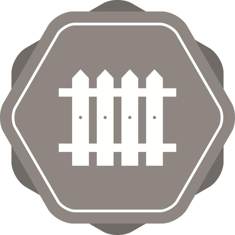 Unique Fence Glyph Vector Icon