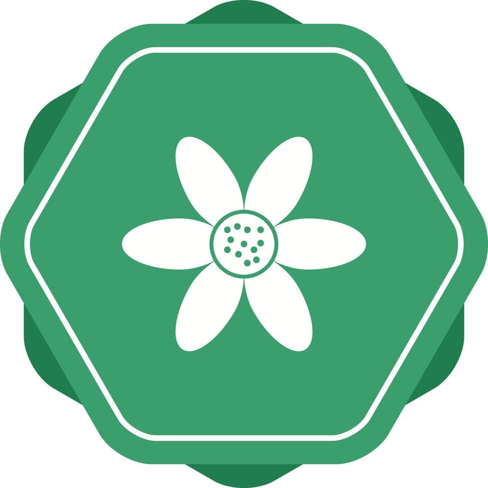 Unique Flower Vector Glyph Icon