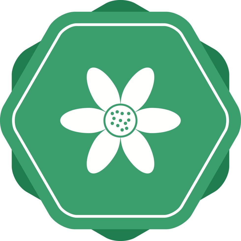 icono de glifo de vector de flor única