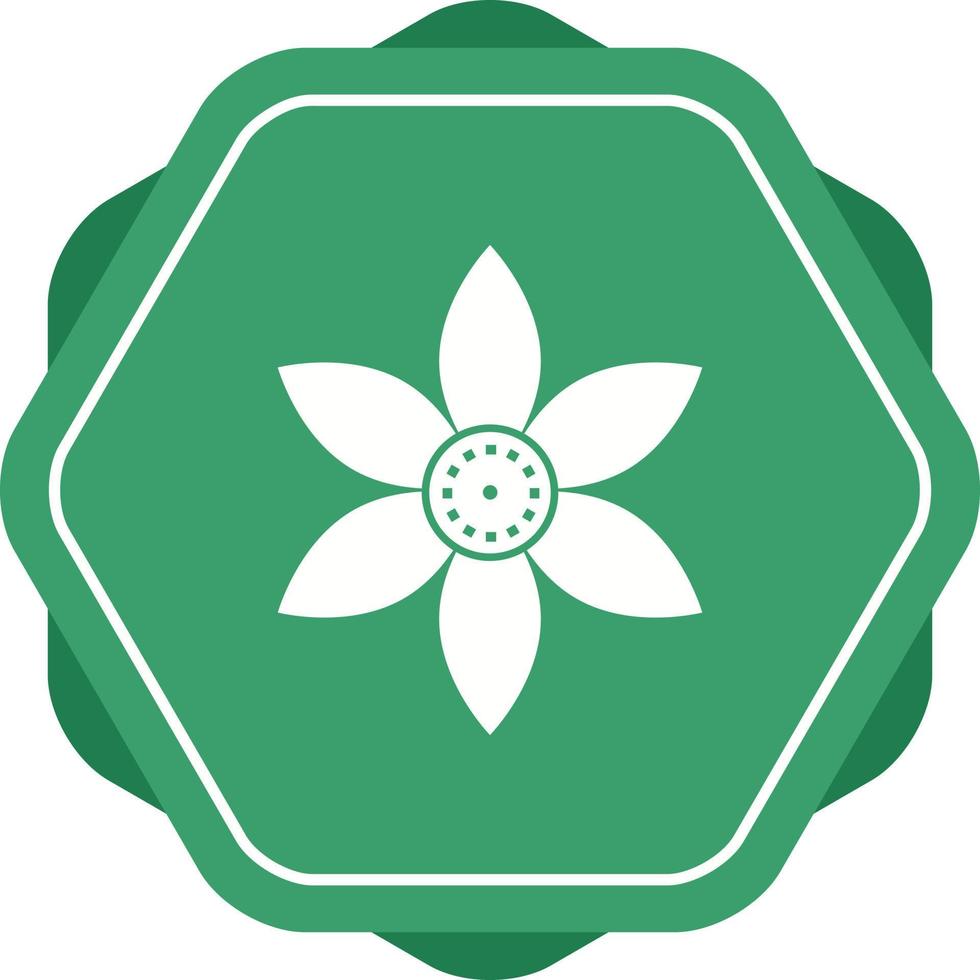 Unique Flower Vector Glyph Icon