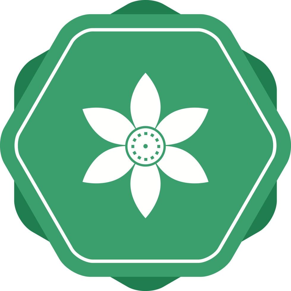 icono de glifo de vector de flor única