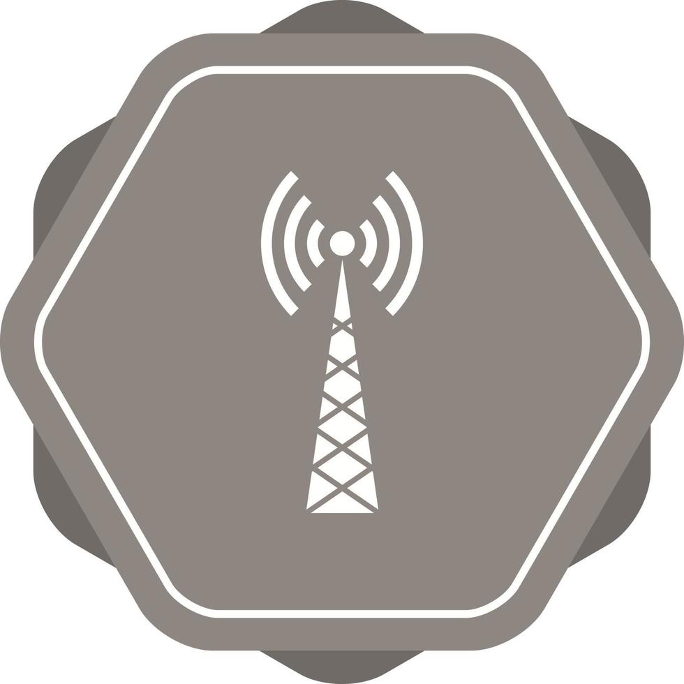 icono de glifo de vector de torre de telecomunicaciones único