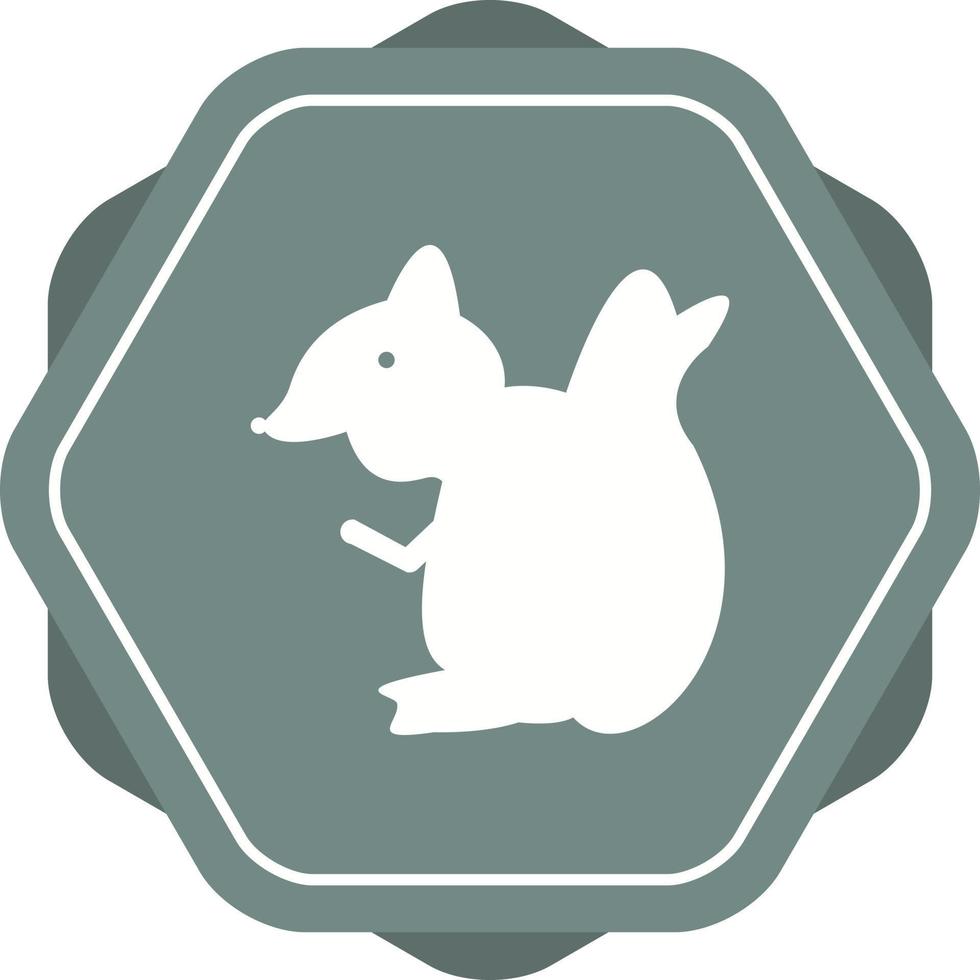 Unique Squirrel Vector Glyph Icon