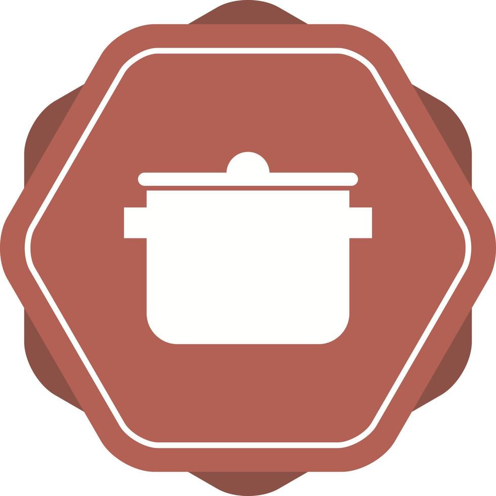 Unique Cooking Pot Vector Glyph Icon