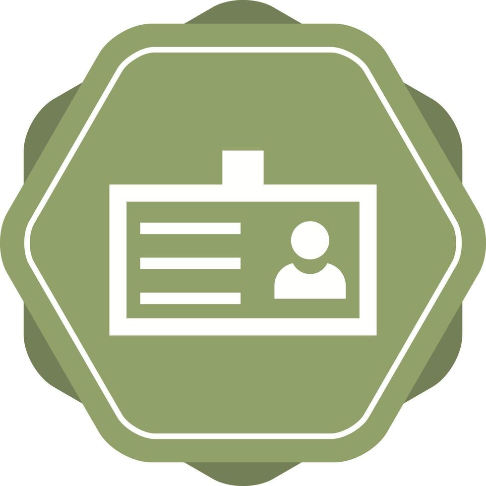Beautiful Id card Vector Glyph icon