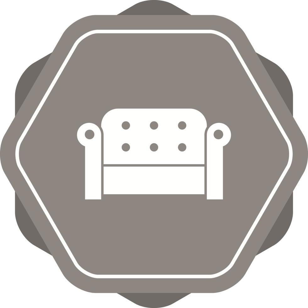 Unique Sofa Vector Glyph Icon