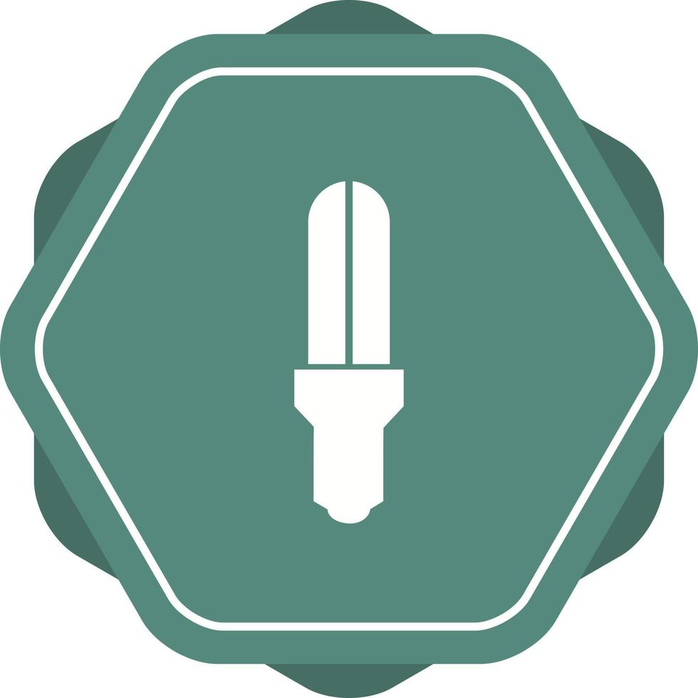 Unique Energy Saver Bulb Vector Glyph Icon