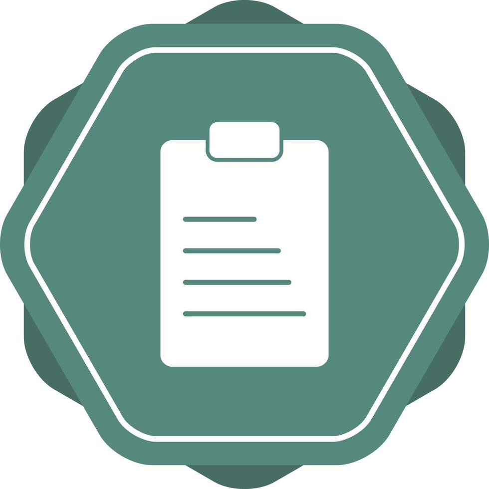 Unique Lab Notes Vector Glyph Icon