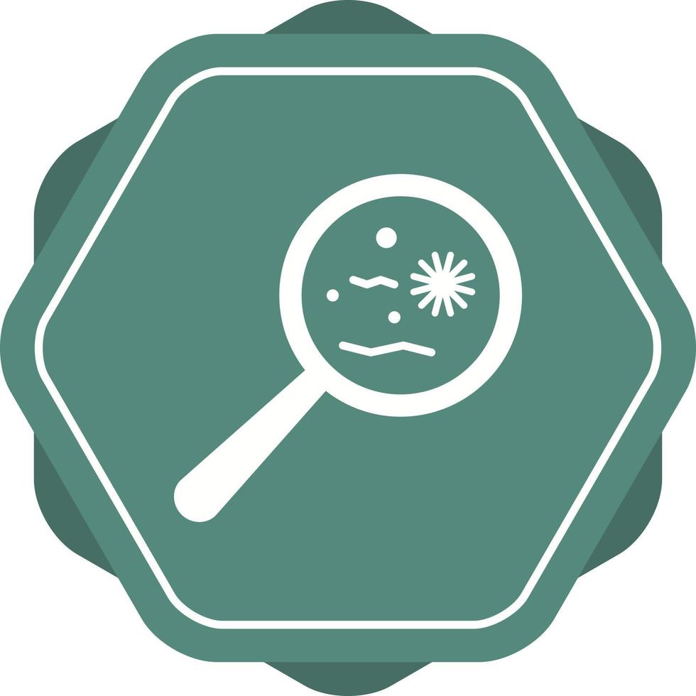 Unique Magnified Bacteria Vector Glyph Icon
