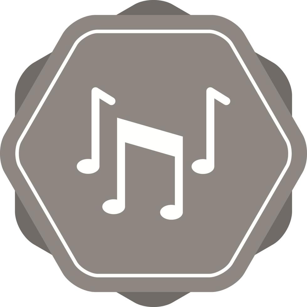 Unique Musical Notes Vector Glyph Icon