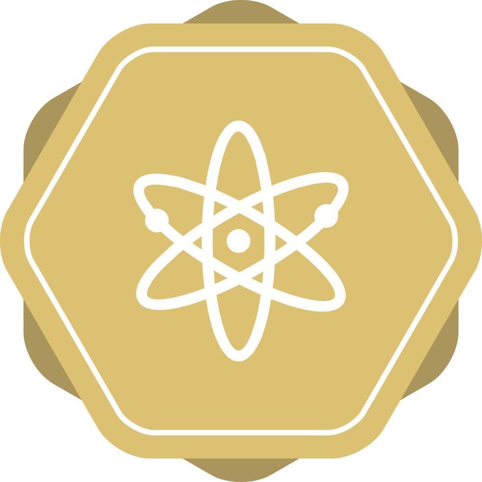 Unique Atomic Structure II Vector Glyph Icon
