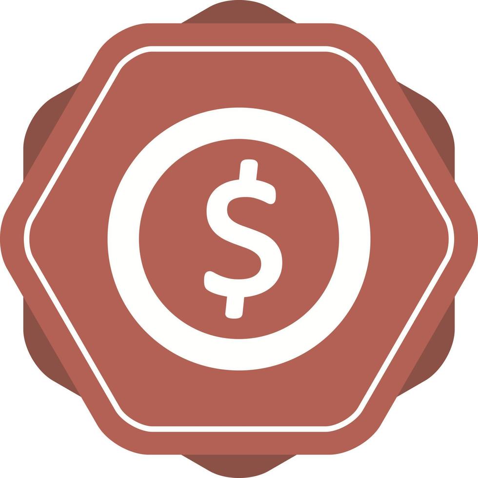 Beautiful Dollar coin Vector Glyph icon
