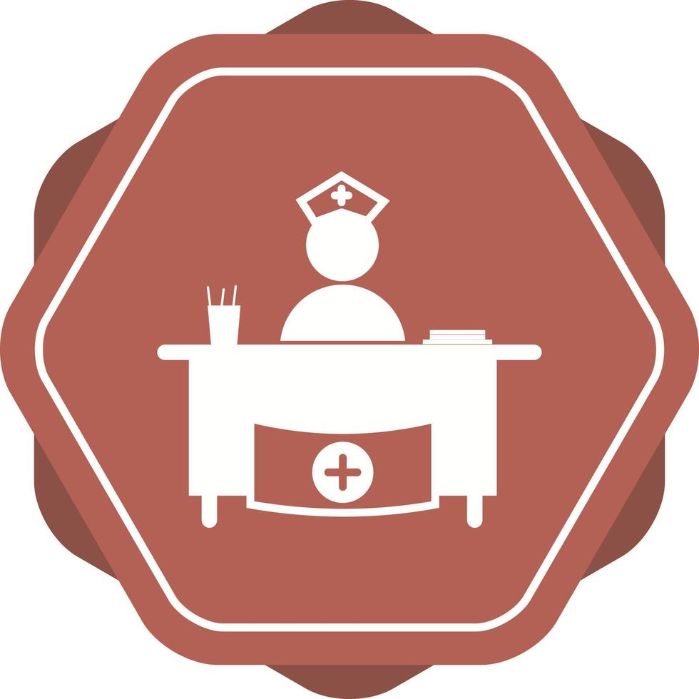 Beautiful Hospital reception Vector Glyph icon