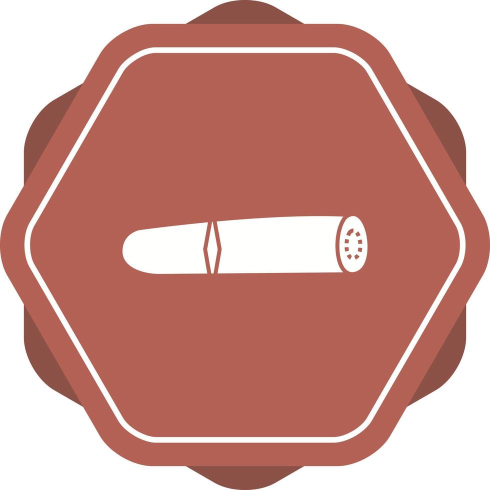 icono de glifo de vector de cigarro único