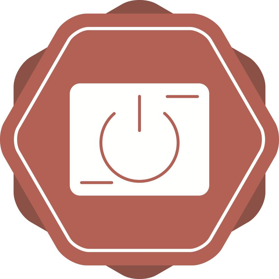 Unique Power Button Vector Glyph Icon