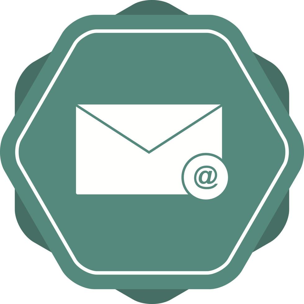 Unique Mail Vector Glyph Icon