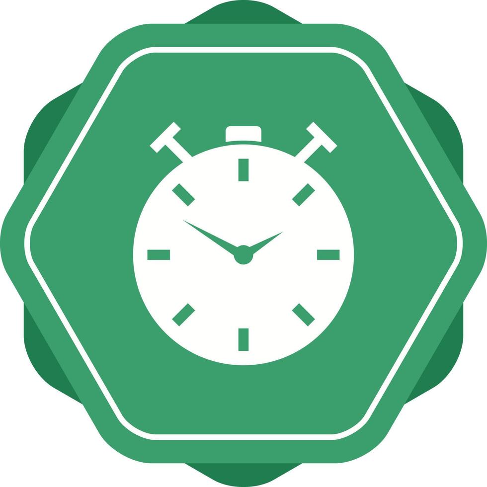Unique Clock Vector Glyph Icon