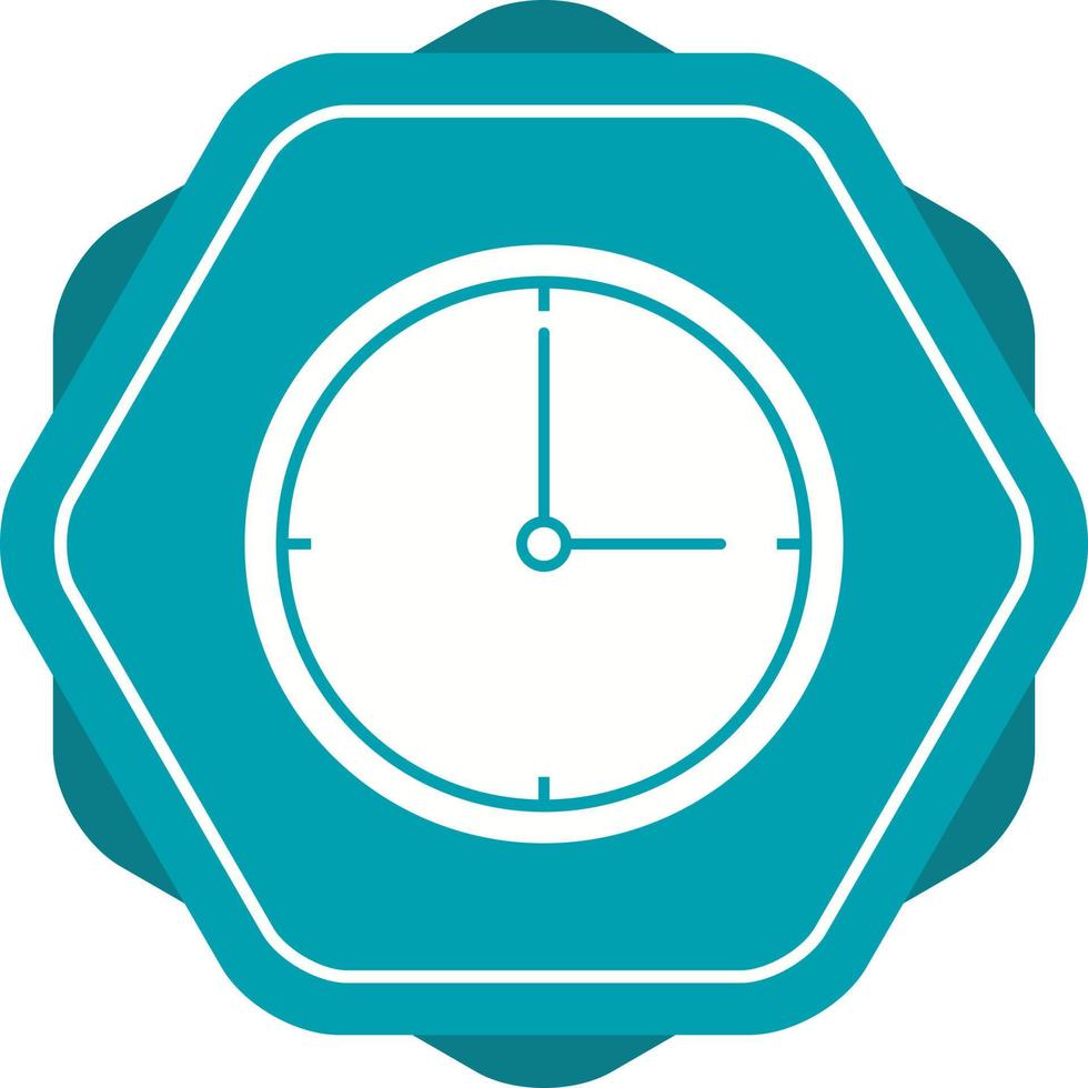 hermoso icono de glifo de vector de reloj