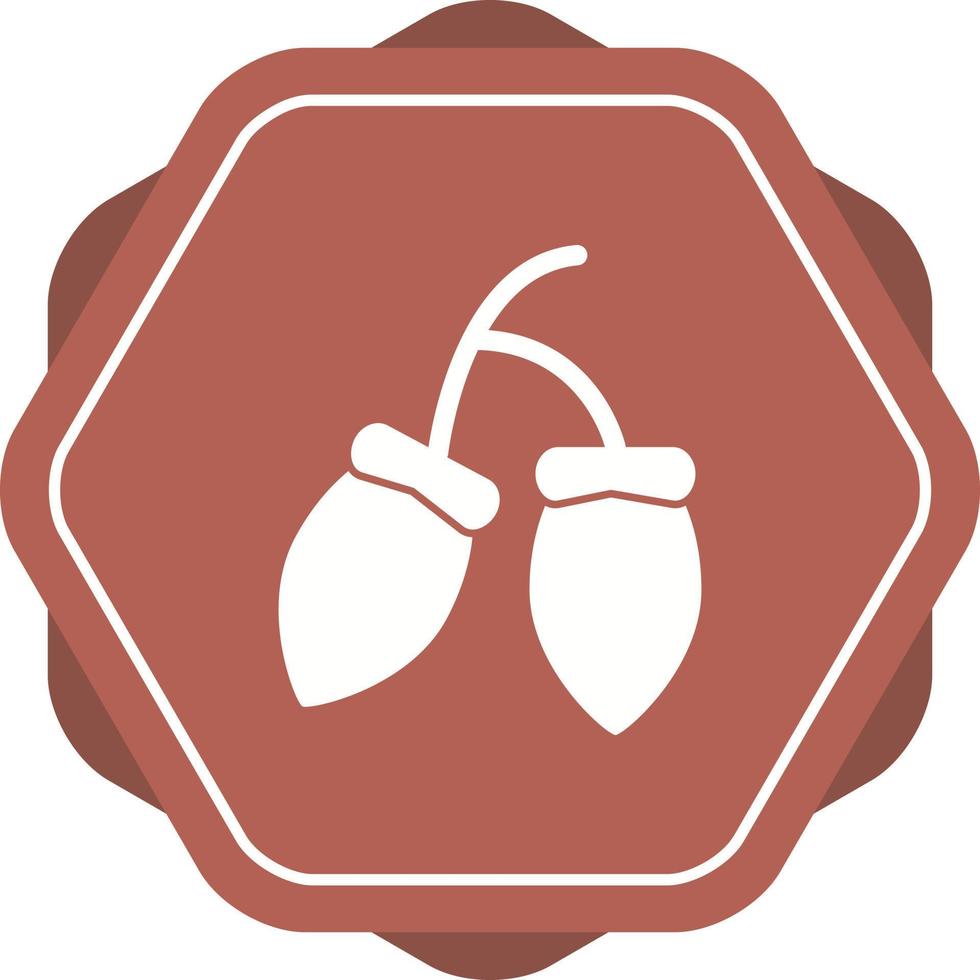 Unique Acorns Vector Glyph Icon
