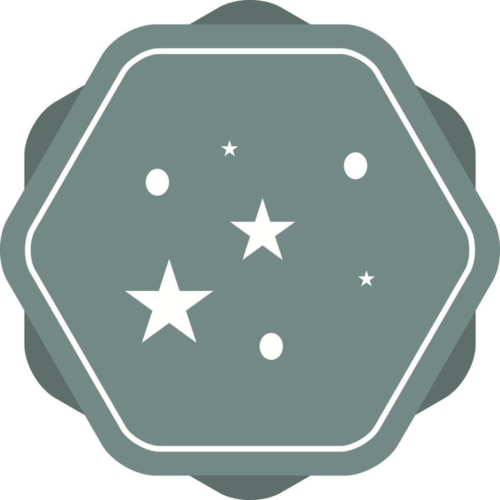 icono de glifo de vector de estrellas únicas