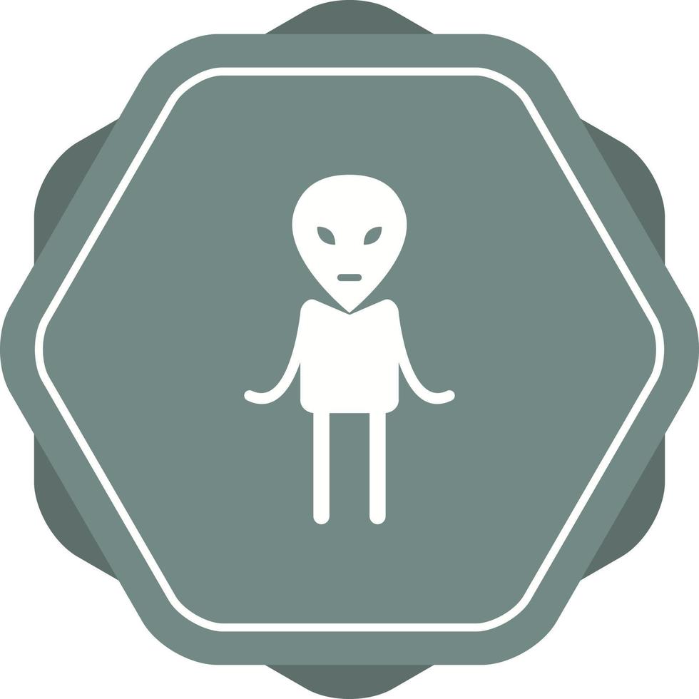 Unique Alien II Vector Glyph Icon