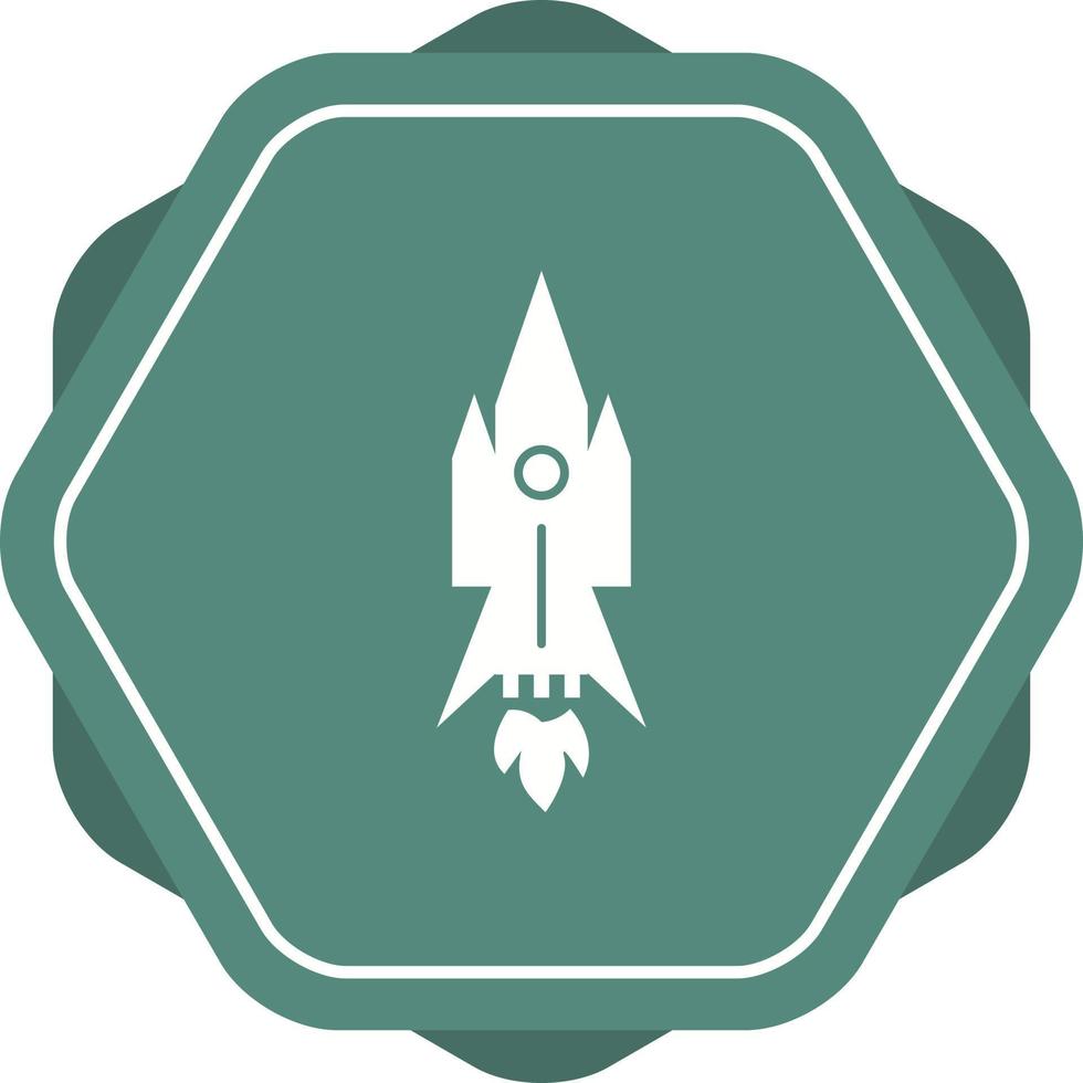 Unique Rocket II Vector Glyph Icon