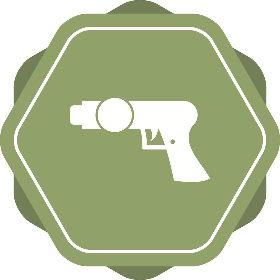 icono de glifo de vector de arma de espacio único