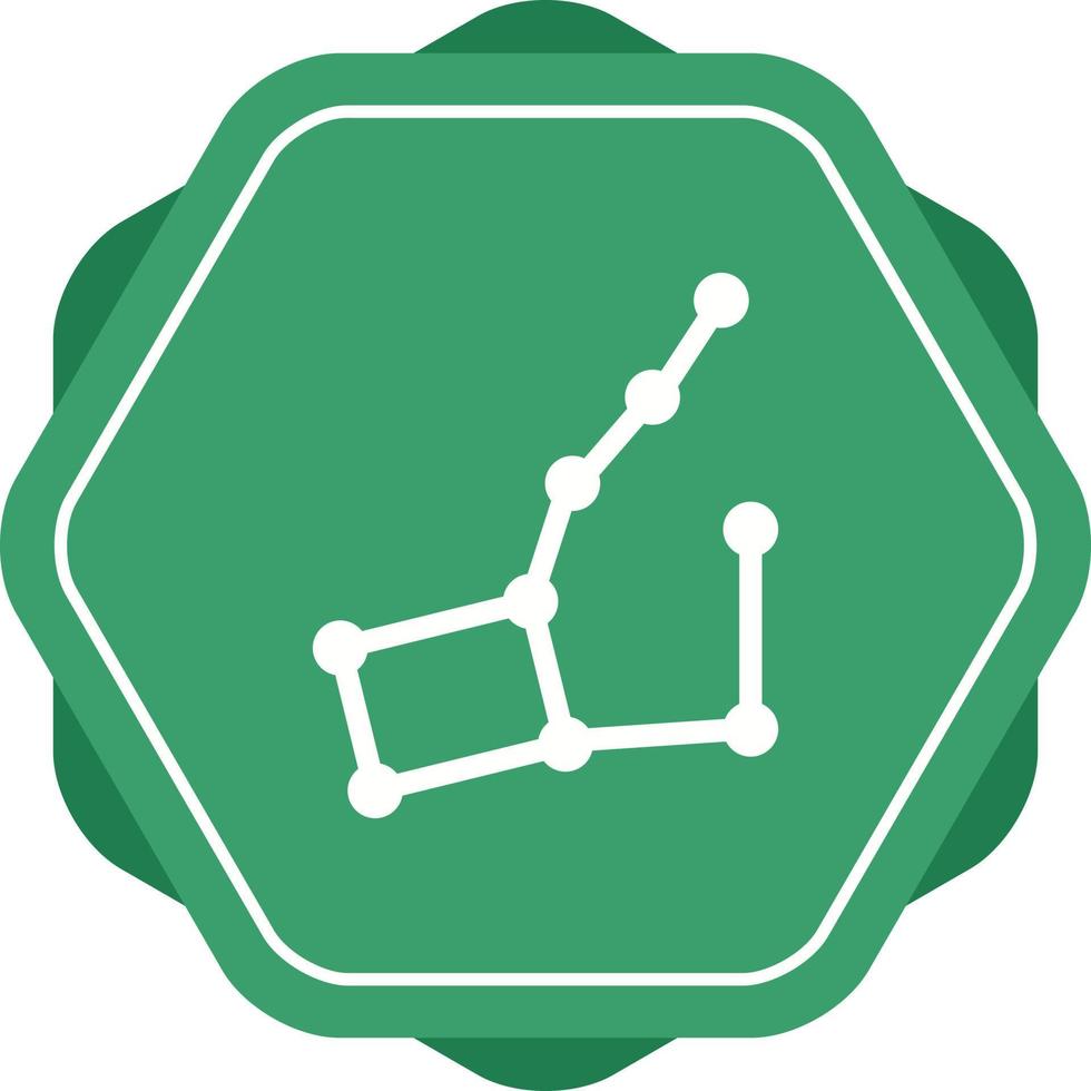 Unique Constellation Vector Glyph Icon