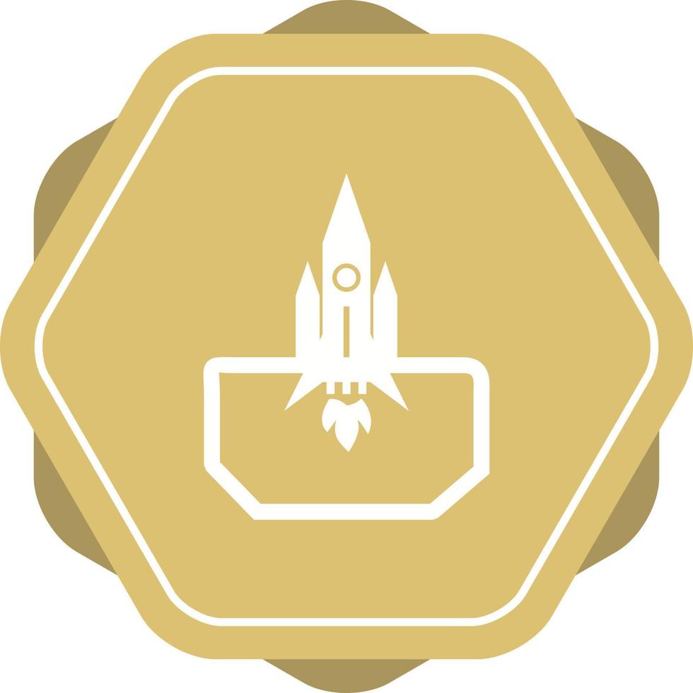 Unique Space Shuttle II Vector Glyph Icon