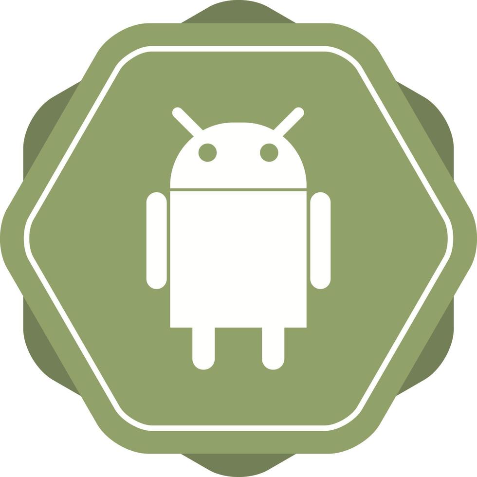 Beautiful Android logo Vector Glyph icon