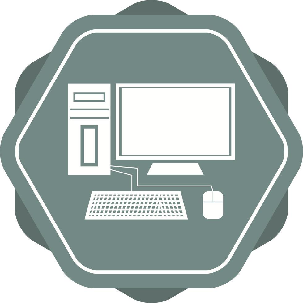 Beautiful Computer Vector Glyph icon