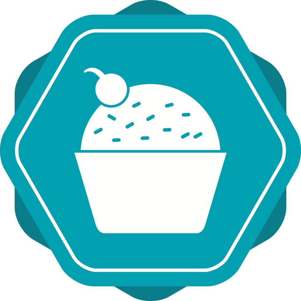 Beautiful Cupcake Glyph Vector Icon