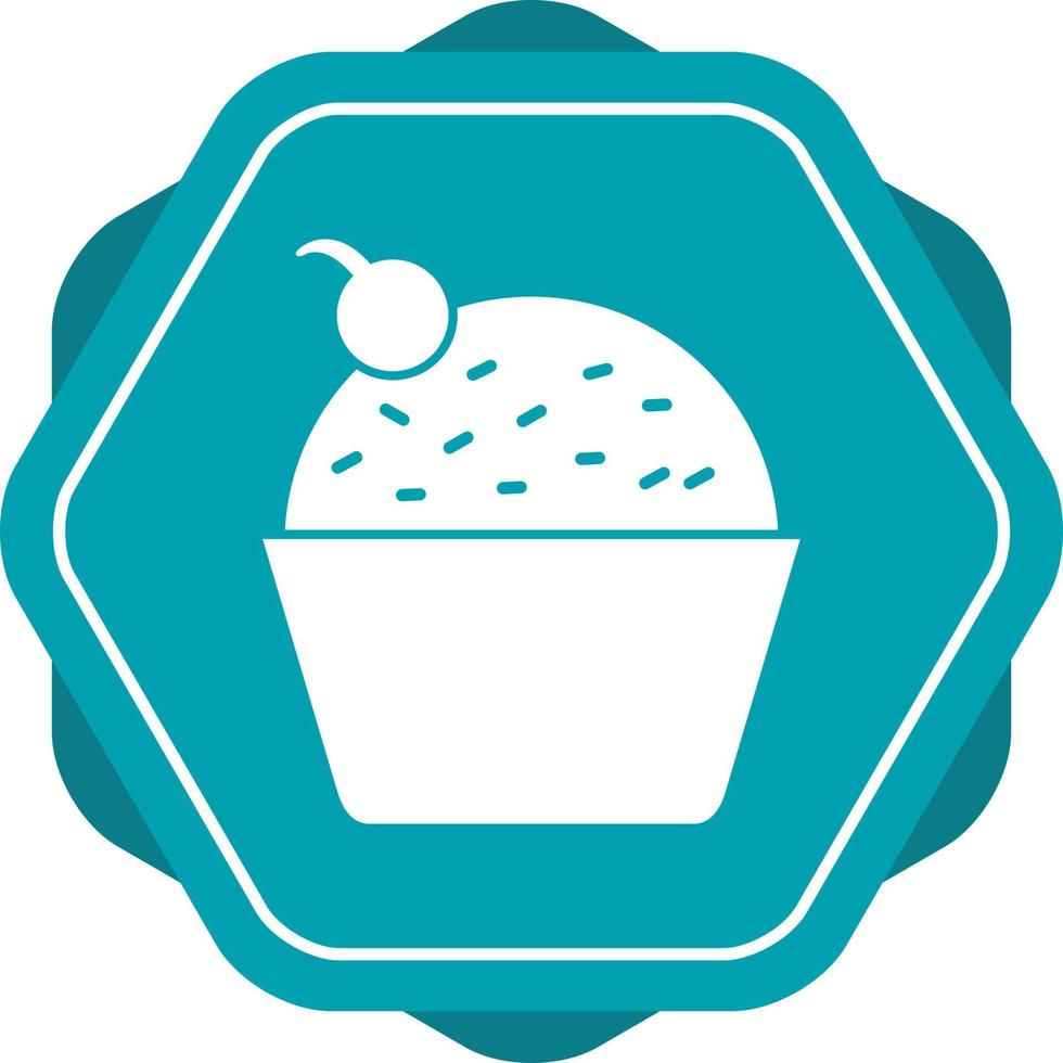 hermoso icono de vector de glifo de cupcake