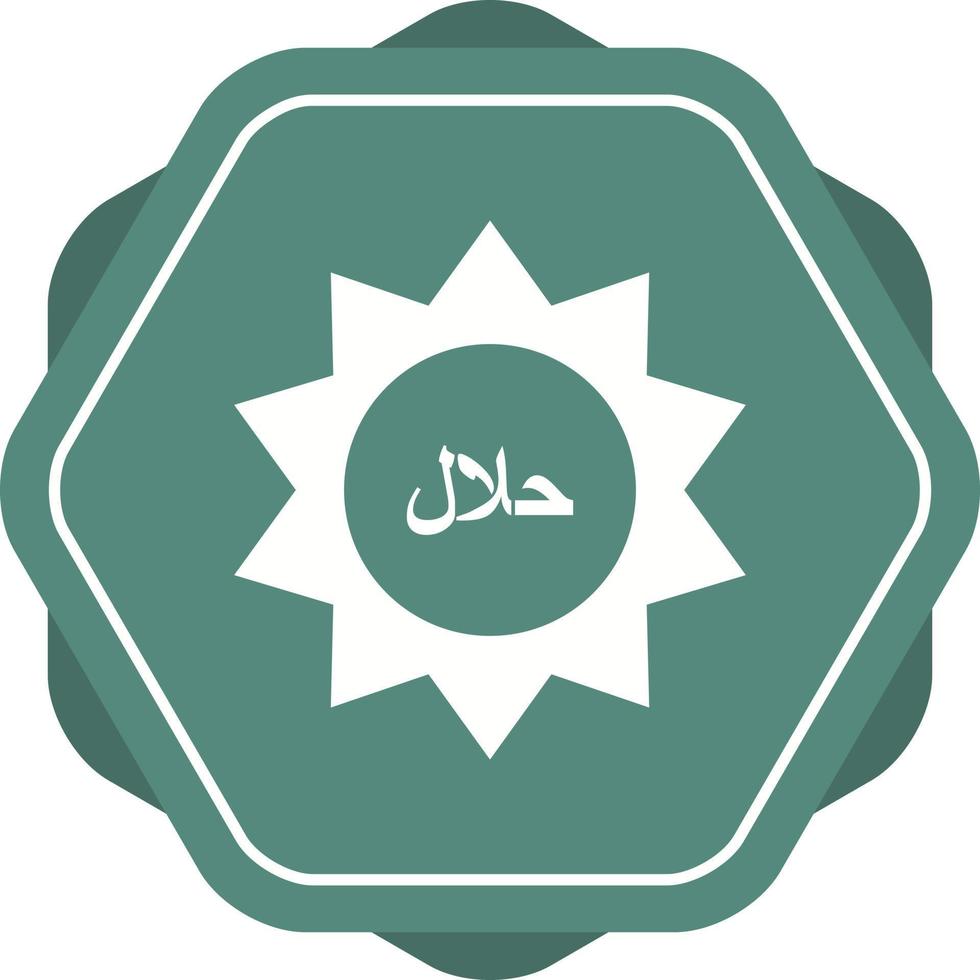 Beautiful Halal Tag Glyph Vector Icon