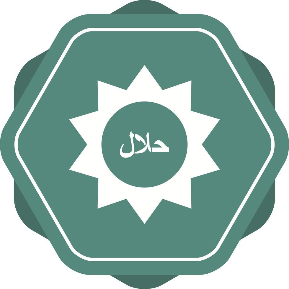 Beautiful Halal Tag Glyph Vector Icon