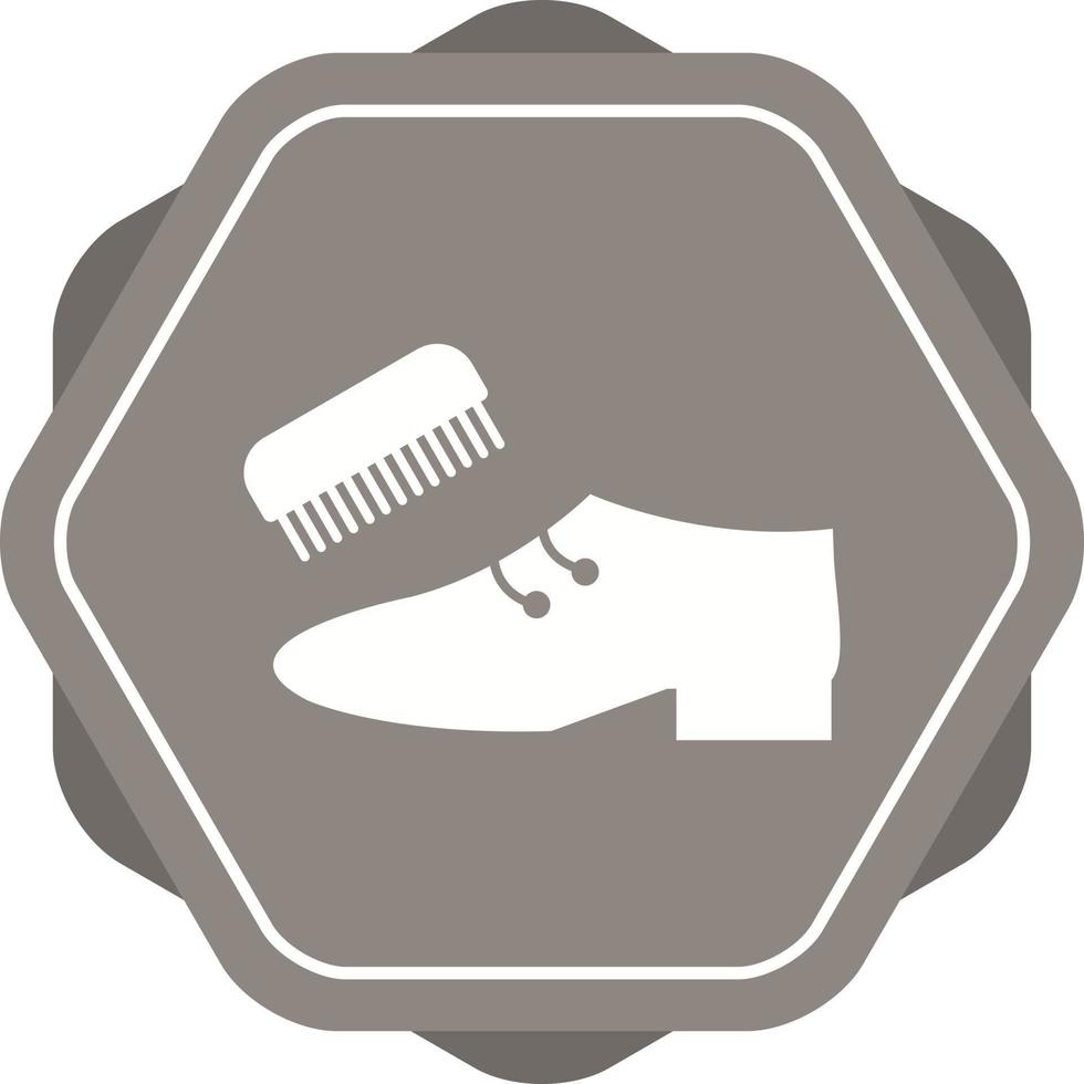 Beautiful Shoe And Brush Glyph Vector Icon