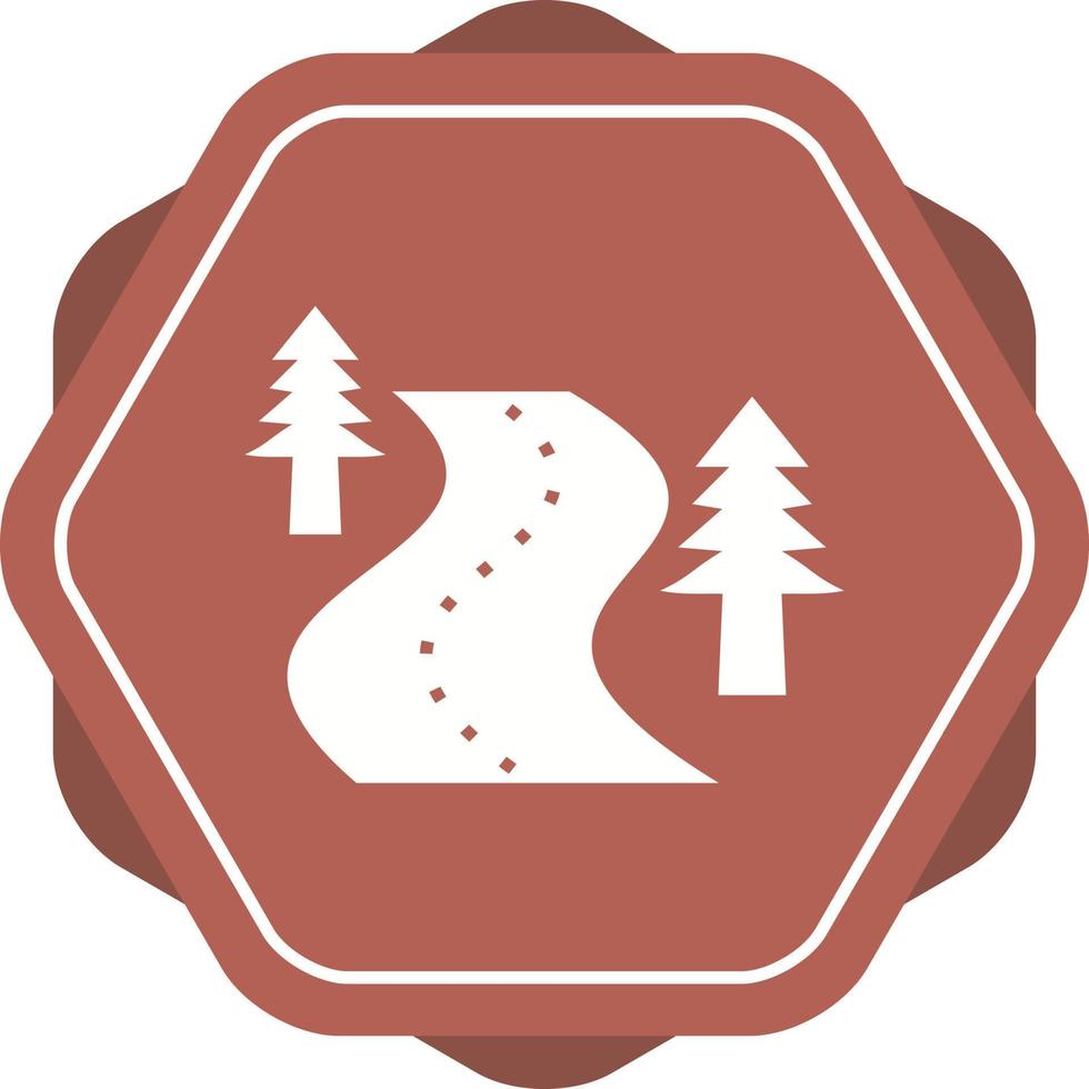 Beautiful Road Glyph Vector Icon