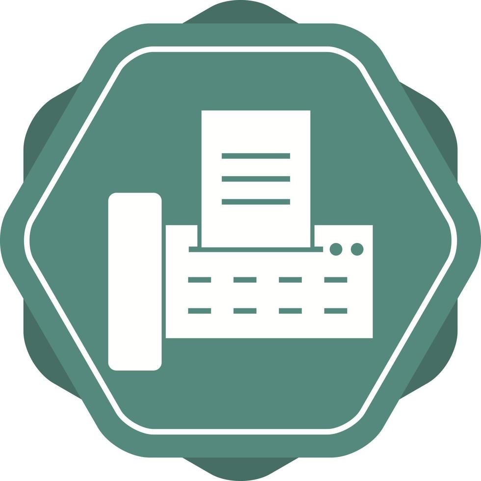 Beautiful Fax Glyph Vector Icon