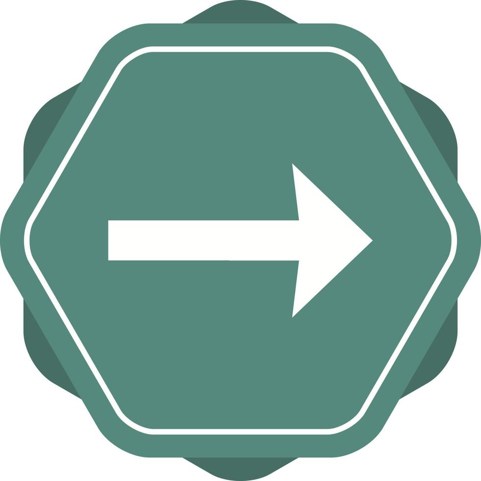 Beautiful Right Arrow Glyph Vector Icon