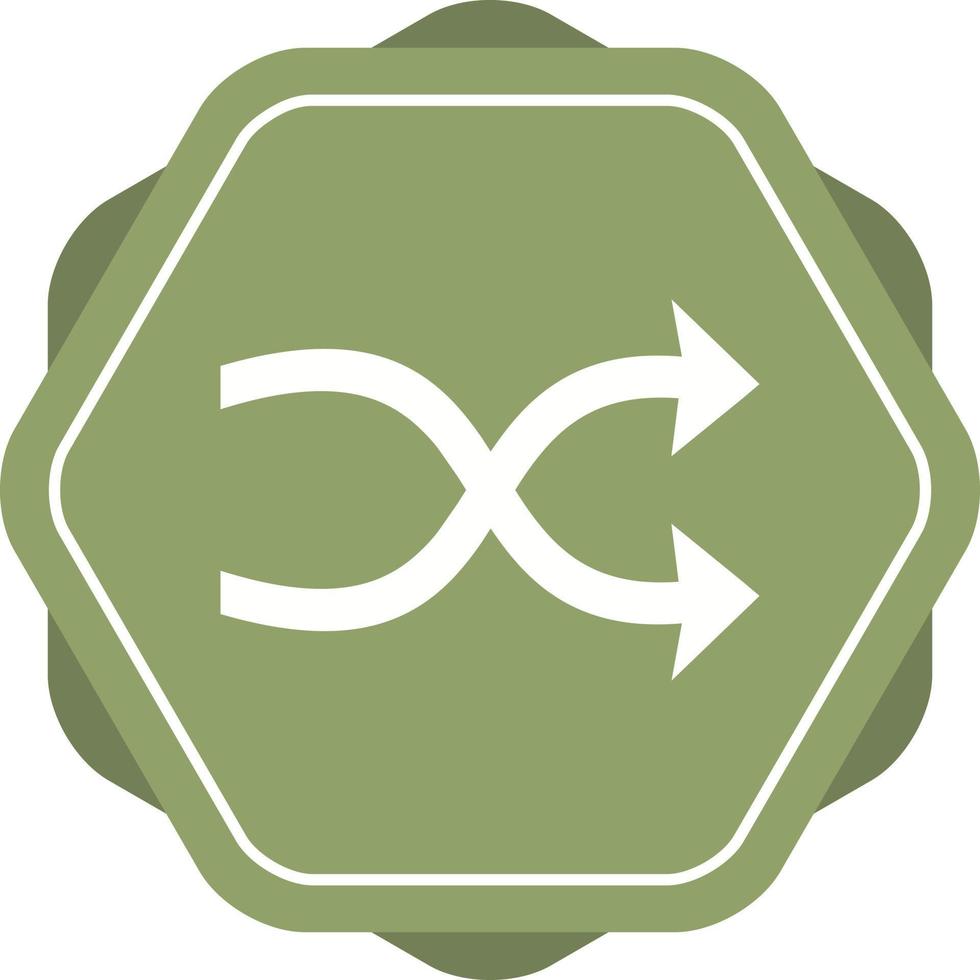 Beautiful Shuffle Glyph Vector Icon