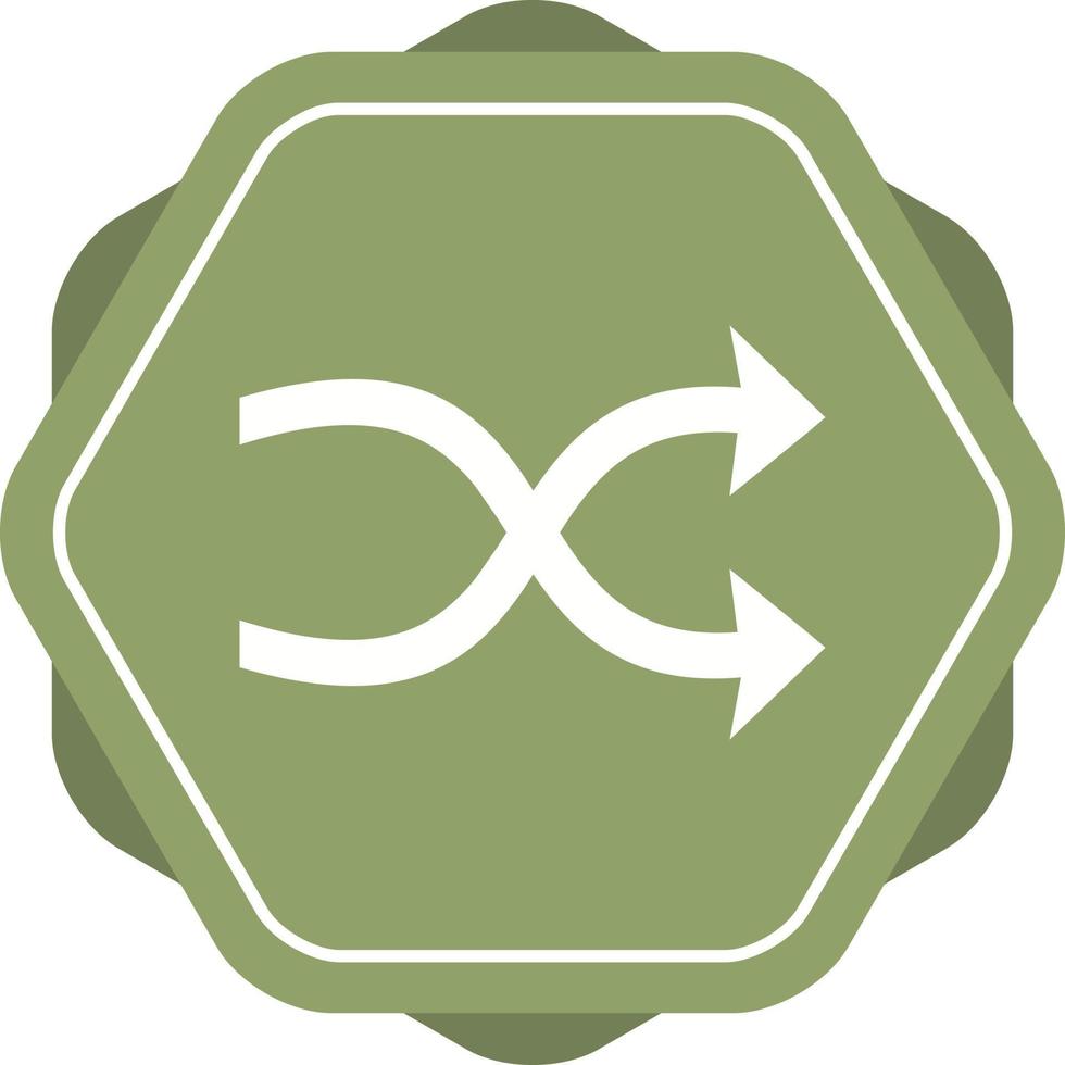 Beautiful Shuffle Glyph Vector Icon