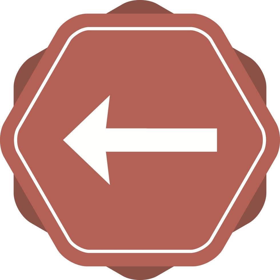 Beautiful Left Arrow Glyph Vector Icon