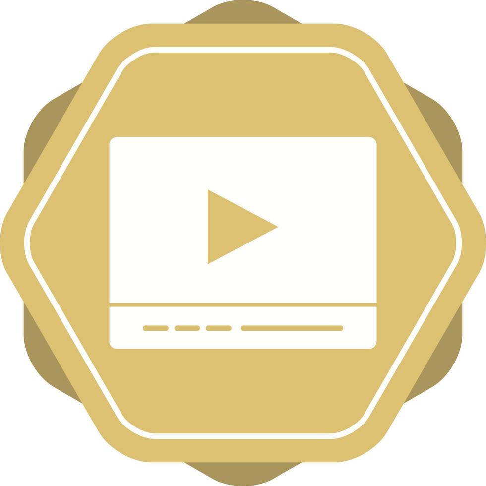 Beautiful Video Player Glyph Vector Icon