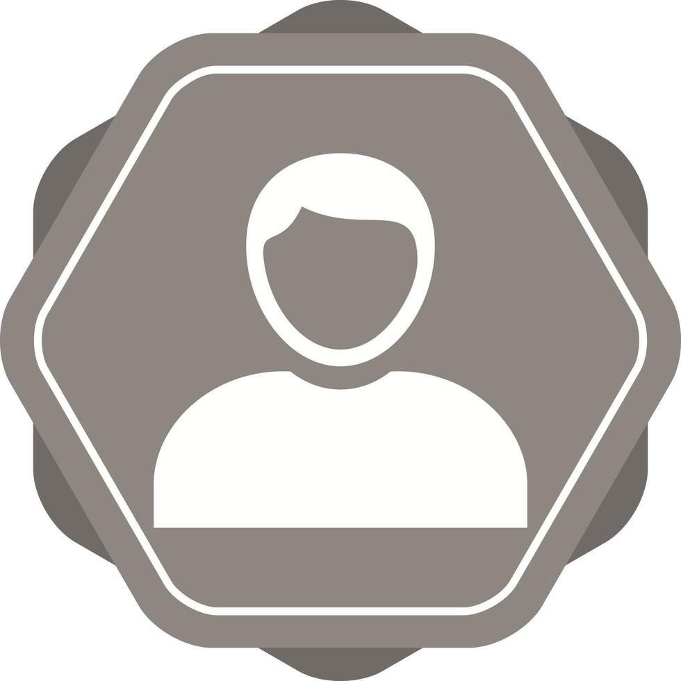 Beautiful Profile Glyph Vector Icon